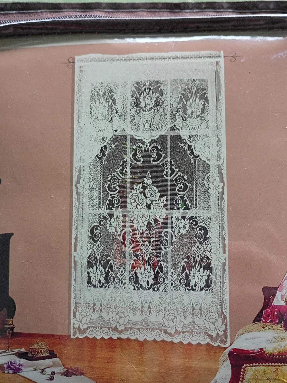 ANNA Beige Lace Rod Pocket Panel Curtain - Home Accents